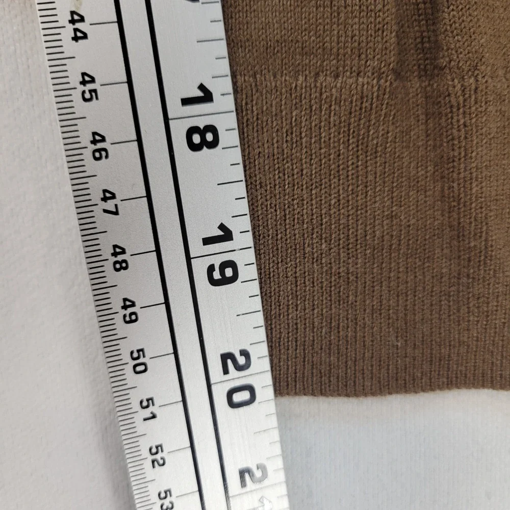 Banana Republic Sweater Men Medium Brown Classic Italian Merino Wool Raglan Knit